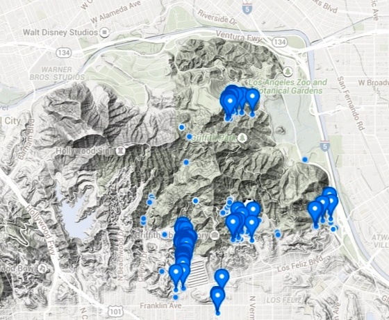 ON THE MAP - Charting Griffith Park's gray squirrel populations.